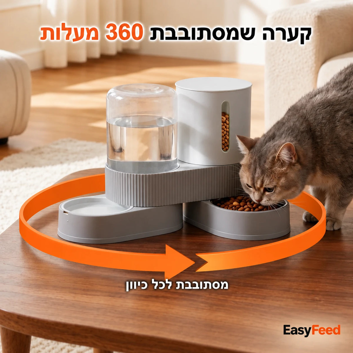 EasyFeed קערה שמסתובבת 360 מעלות